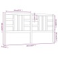 vidaXL Cabecero de cama madera maciza de pino 206x4x100 cm vidaXL Cabecero de cama madera maciza de pino 206x4x100 cm