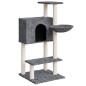 vidaXL Rascador para gatos con postes de sisal gris oscuro 108,5 cm vidaXL Rascador para gatos con postes de sisal gris oscuro 108,5 cm