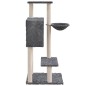 vidaXL Rascador para gatos con postes de sisal gris oscuro 108,5 cm vidaXL Rascador para gatos con postes de sisal gris oscuro 108,5 cm