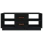 vidaXL Mesa de centro de madera maciza de pino negro 100x50x41 cm vidaXL Mesa de centro de madera maciza de pino negro 100x50x41 cm