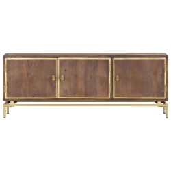 vidaXL Mueble de TV de madera maciza de mango 120x30x46 cm