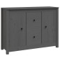 vidaXL Aparador de madera maciza de pino gris 100x35x74 cm
