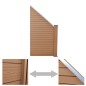 vidaXL Panel de valla WPC marrón 105x(105-185) cm vidaXL Panel de valla WPC marrón 105x(105-185) cm