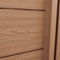 vidaXL Panel de valla WPC marrón 105x(105-185) cm vidaXL Panel de valla WPC marrón 105x(105-185) cm