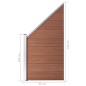 vidaXL Panel de valla WPC marrón 95x(105-180) cm vidaXL Panel de valla WPC marrón 95x(105-180) cm