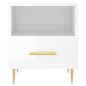 vidaXL Mesita de noche madera de ingeniería blanco brillo 40x35x47,5cm