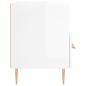 vidaXL Mesita de noche madera de ingeniería blanco brillo 40x35x47,5cm