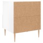 vidaXL Mesita de noche madera de ingeniería blanco brillo 40x35x47,5cm