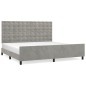 vidaXL Estructura de cama con cabecero terciopelo gris claro 200x200cm
