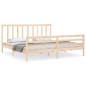 vidaXL Estructura de cama con cabecero madera maciza 200x200 cm