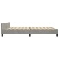 vidaXL Estructura de cama con cabecero terciopelo gris claro 200x200cm