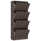 vidaXL Zapatero 4 puertas madera ingeniería gris Sonoma 59x24x136 cm vidaXL Zapatero 4 puertas madera ingeniería gris Sonoma 59x24x136 cm