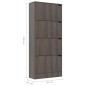 vidaXL Zapatero 4 puertas madera ingeniería gris Sonoma 59x24x136 cm vidaXL Zapatero 4 puertas madera ingeniería gris Sonoma 59x24x136 cm