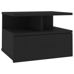 vidaXL Mesita de noche flotante aglomerado negro 40x31x27 cm