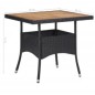 vidaXL Muebles de jardín 5 piezas ratán sintético negro y acacia vidaXL Muebles de jardín 5 piezas ratán sintético negro y acacia