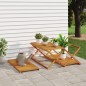 vidaXL Estantería plegable 3 alturas madera acacia marrón 70x31x63 cm vidaXL Estantería plegable 3 alturas madera acacia marrón 70x31x63 cm
