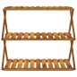 vidaXL Estantería plegable 3 alturas madera acacia marrón 70x31x63 cm vidaXL Estantería plegable 3 alturas madera acacia marrón 70x31x63 cm