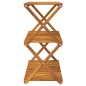 vidaXL Estantería plegable 3 alturas madera acacia marrón 70x31x63 cm vidaXL Estantería plegable 3 alturas madera acacia marrón 70x31x63 cm