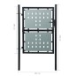 vidaXL Puerta de valla de jardín negra 100x250 cm