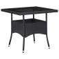vidaXL Muebles de jardín 5 piezas ratán sintético y vidrio negro