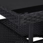 vidaXL Muebles de jardín 5 piezas ratán sintético y vidrio negro