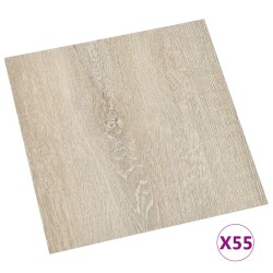 vidaXL Lamas para suelo autoadhesivas 55 piezas PVC 5,11 m² beige