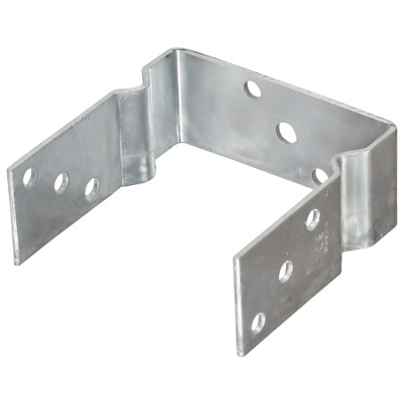 vidaXL Anclajes de valla 6 uds acero galvanizado plateado 14x6x15 cm