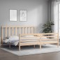 vidaXL Estructura de cama con cabecero madera maciza 200x200 cm