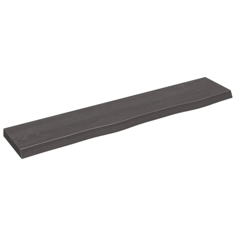 vidaXL Estante de pared madera roble tratada marrón oscuro 100x20x4 cm vidaXL Estante de pared madera roble tratada marrón oscuro 100x20x4 cm