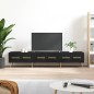 vidaXL Mueble de TV madera de ingeniería negro 150x36x30 cm vidaXL Mueble de TV madera de ingeniería negro 150x36x30 cm