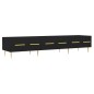 vidaXL Mueble de TV madera de ingeniería negro 150x36x30 cm vidaXL Mueble de TV madera de ingeniería negro 150x36x30 cm