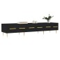 vidaXL Mueble de TV madera de ingeniería negro 150x36x30 cm vidaXL Mueble de TV madera de ingeniería negro 150x36x30 cm