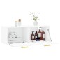 vidaXL Armario de pared madera de ingeniería blanco 100x36,5x35 cm vidaXL Armario de pared madera de ingeniería blanco 100x36,5x35 cm