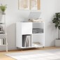 vidaXL Mueble para discos madera contrachapada blanco 84,5x38x89 cm vidaXL Mueble para discos madera contrachapada blanco 84,5x38x89 cm