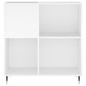 vidaXL Mueble para discos madera contrachapada blanco 84,5x38x89 cm vidaXL Mueble para discos madera contrachapada blanco 84,5x38x89 cm