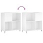 vidaXL Mueble para discos madera contrachapada blanco 84,5x38x89 cm vidaXL Mueble para discos madera contrachapada blanco 84,5x38x89 cm