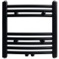 vidaXL Radiador toallero de baño curvo negro 480x480 mm vidaXL Radiador toallero de baño curvo negro 480x480 mm