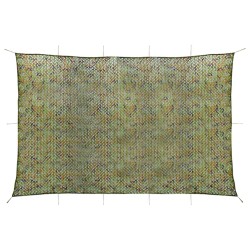 vidaXL Red de camuflaje con bolsa de almacenamiento verde 6x7 m