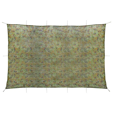 vidaXL Red de camuflaje con bolsa de almacenamiento verde 6x7 m