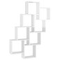 vidaXL Estante cubo pared contrachapado blanco brillante 90x15x119 cm vidaXL Estante cubo pared contrachapado blanco brillante 90x15x119 cm