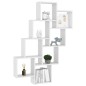 vidaXL Estante cubo pared contrachapado blanco brillante 90x15x119 cm vidaXL Estante cubo pared contrachapado blanco brillante 90x15x119 cm