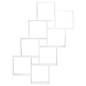 vidaXL Estante cubo pared contrachapado blanco brillante 90x15x119 cm vidaXL Estante cubo pared contrachapado blanco brillante 90x15x119 cm