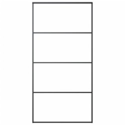 vidaXL Puerta corredera ESG vidrio y aluminio negra 102,5x205 cm
