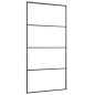 vidaXL Puerta corredera ESG vidrio y aluminio negra 102,5x205 cm vidaXL Puerta corredera ESG vidrio y aluminio negra 102,5x205 cm
