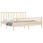vidaXL Estructura de cama con cabecero madera maciza 200x200 cm