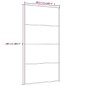 vidaXL Puerta corredera ESG vidrio y aluminio negra 102,5x205 cm vidaXL Puerta corredera ESG vidrio y aluminio negra 102,5x205 cm