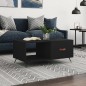 vidaXL Mesa de centro madera contrachapada negro 90x50x40 cm vidaXL Mesa de centro madera contrachapada negro 90x50x40 cm