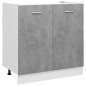 vidaXL Armario debajo fregadero madera contrachapada gris 80x46x81,5cm vidaXL Armario debajo fregadero madera contrachapada gris 80x46x81,5cm