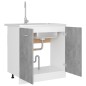 vidaXL Armario debajo fregadero madera contrachapada gris 80x46x81,5cm vidaXL Armario debajo fregadero madera contrachapada gris 80x46x81,5cm