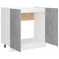 vidaXL Armario debajo fregadero madera contrachapada gris 80x46x81,5cm vidaXL Armario debajo fregadero madera contrachapada gris 80x46x81,5cm